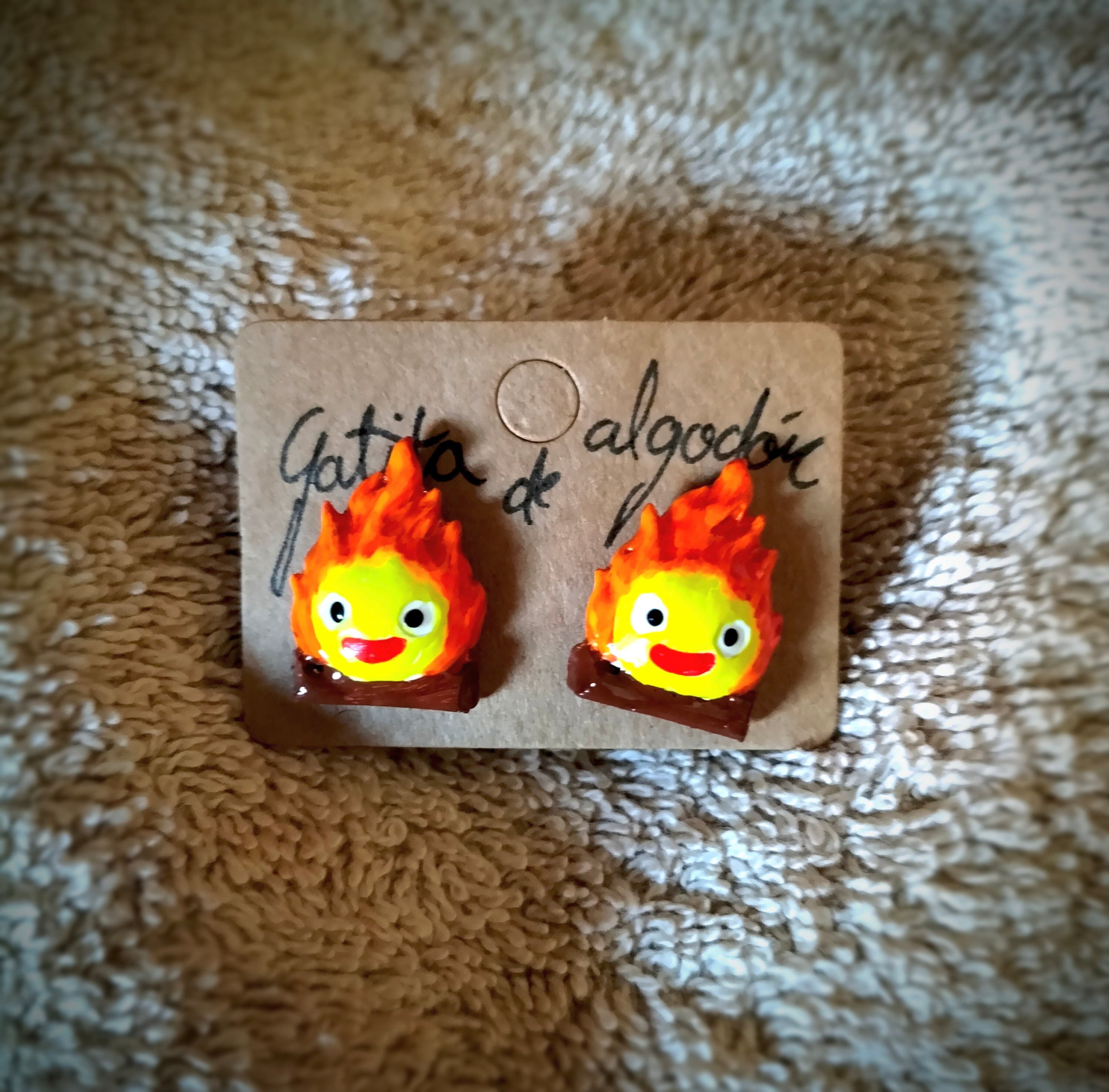 Pendientes Calcifer (El Castillo Ambulante)