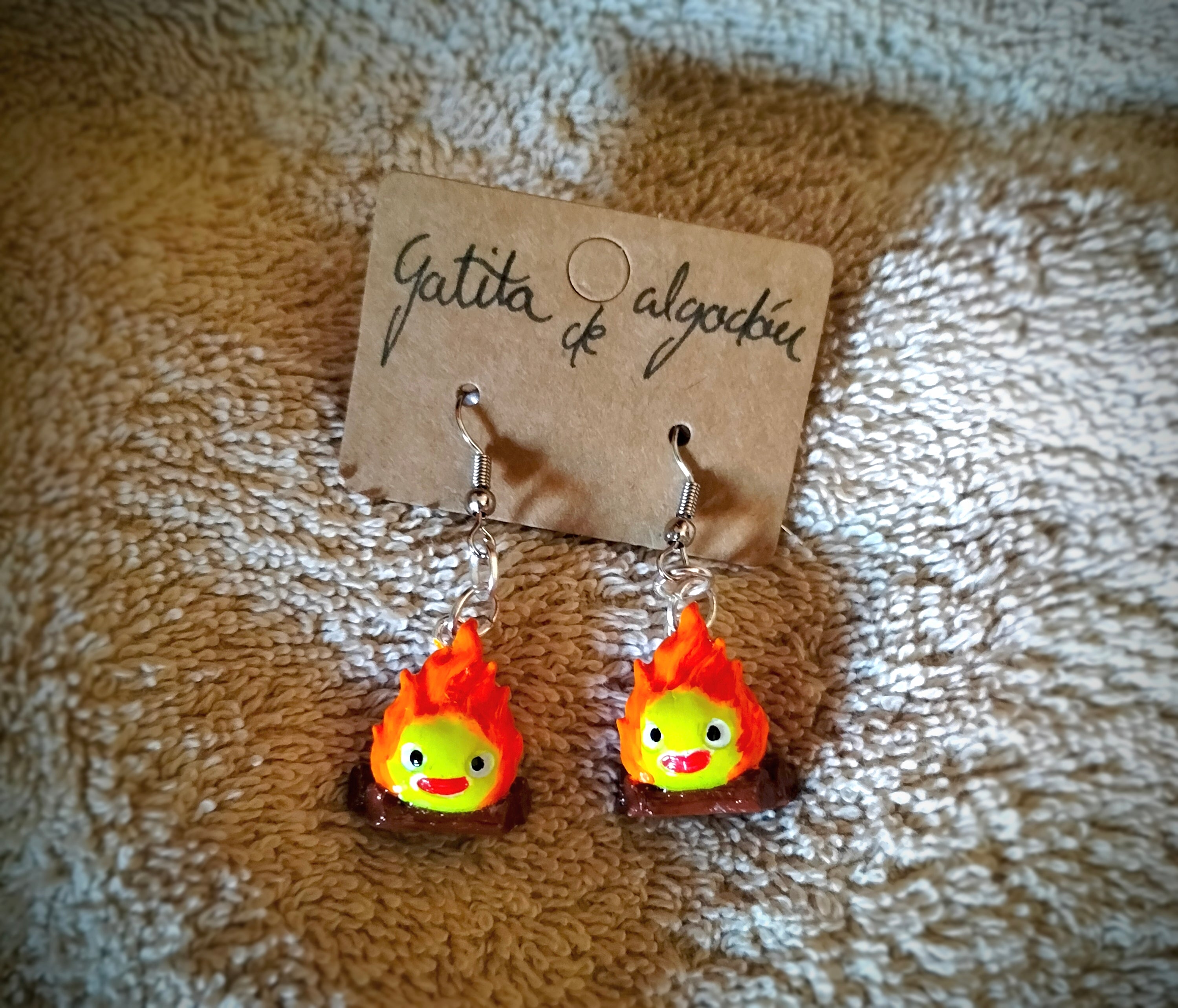 Pendientes Calcifer (El Castillo Ambulante)