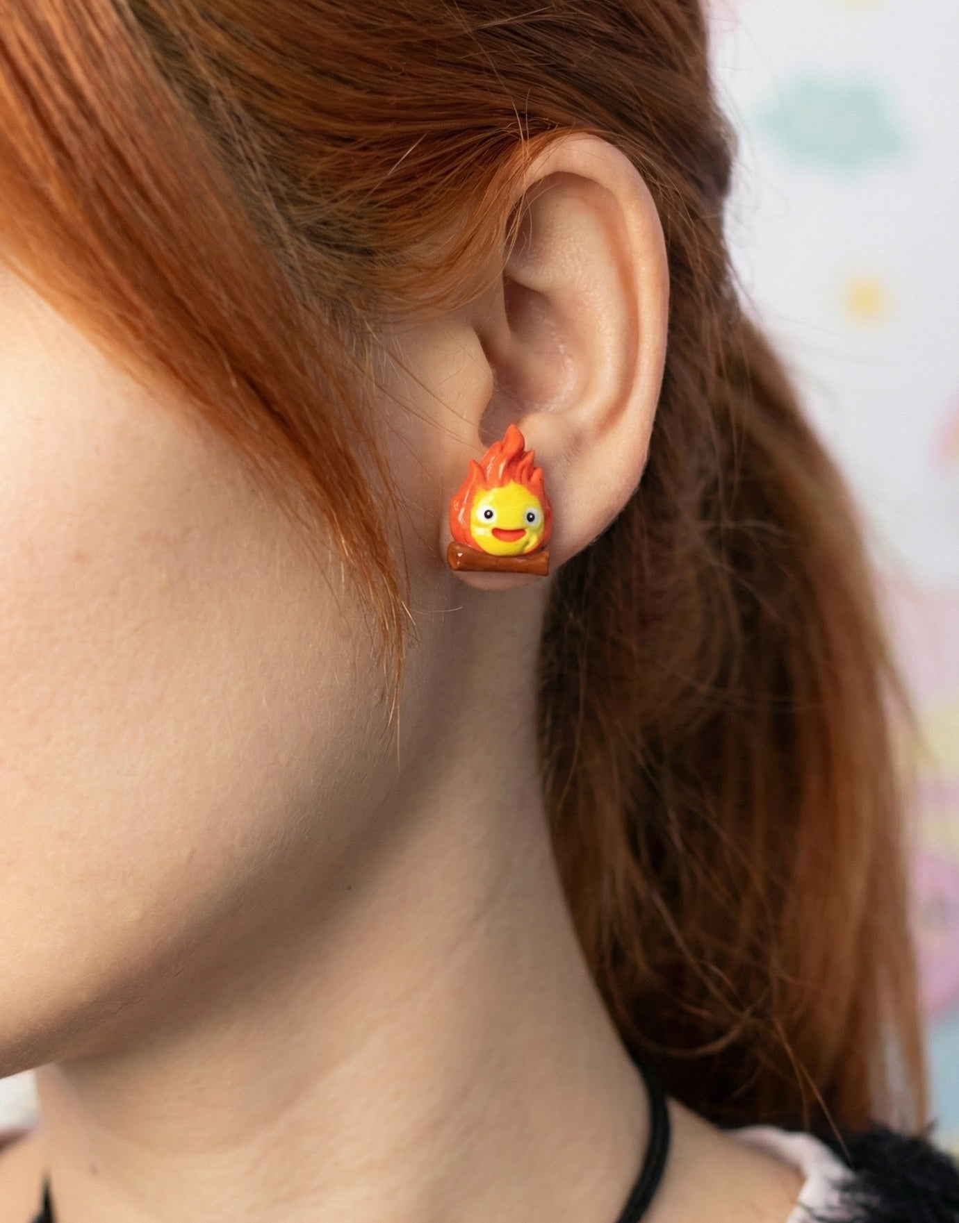 Pendientes Calcifer (El Castillo Ambulante)